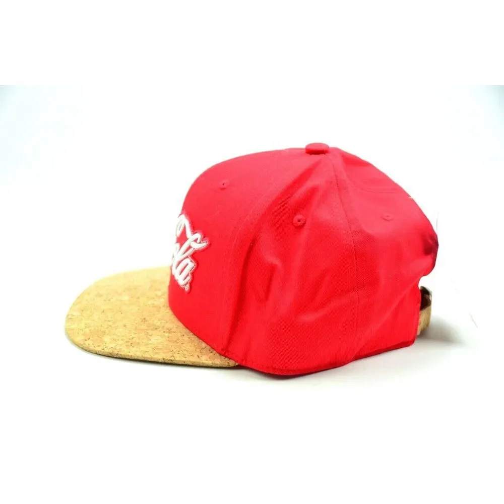RARE Coca Cola Prototype Cork Bill and Strapback Red Hat Cap NEW FREE SHIPPING‎